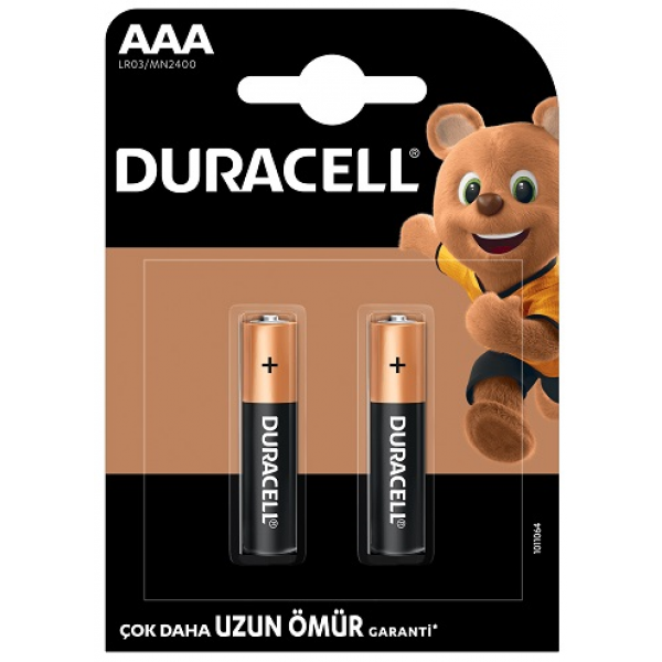 Duracell Alkaline AAA İnce Kalem Pil 1.5 V 2 Adet