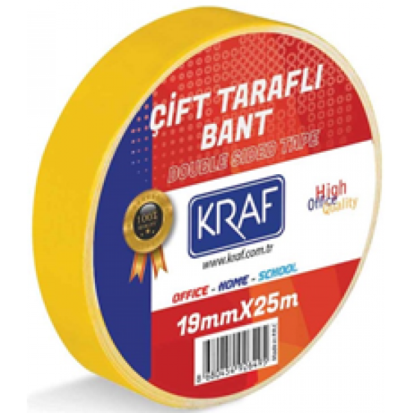 Kraf Çift Taraflı Bant 19MM X 25M 2519G