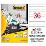 Ekstrafix Laser Etiket ( Fix-5035 ) 52,5x33 mm