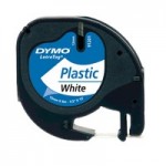 Dymo Letratag Plastik Şerit 12mmx4mt Beyaz 91201