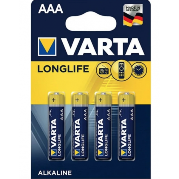 Varta Longlife Alkaline AAA İnce Kalem Pil x 4 Adet