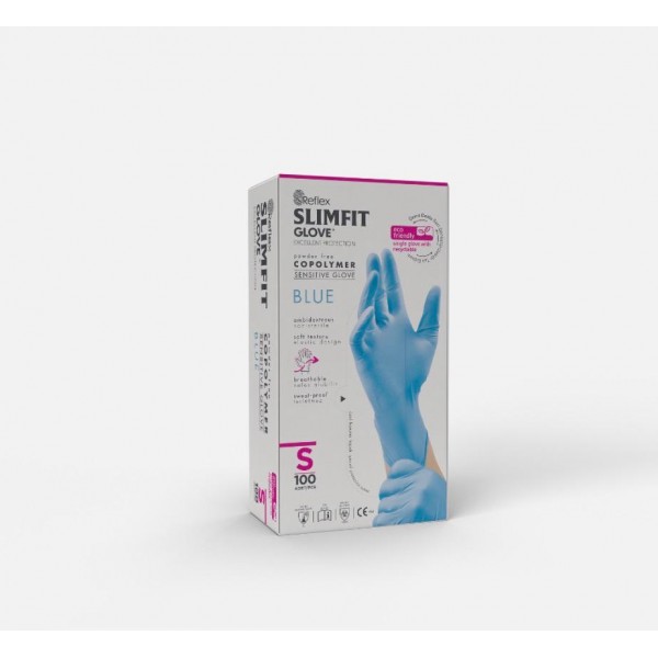 SLİMFİT COPOLYMER MUAYENE ELDİVENİ MAVİ - SMALL