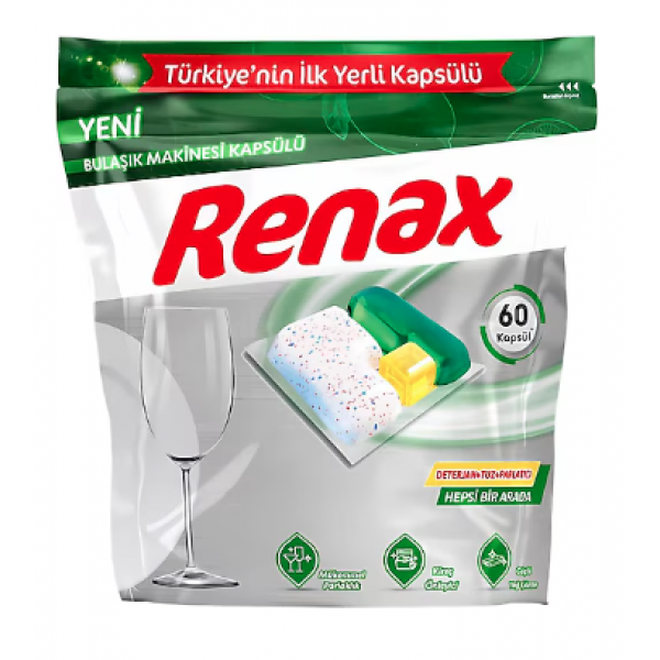 Renax Bulaşık Makinesi Tableti- 60 Adet