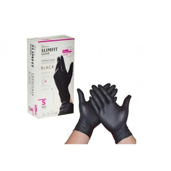 SLİMFİT COPOLYMER MUAYENE ELDİVENİ SİYAH- SMALL