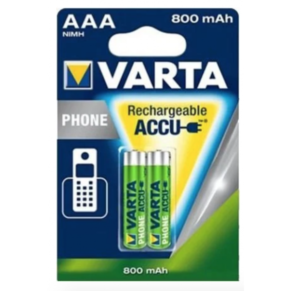 Varta Power 800mAh AAA Şarj Edilebilir İnce Kalem Pil 2'li Paket (Blister)
