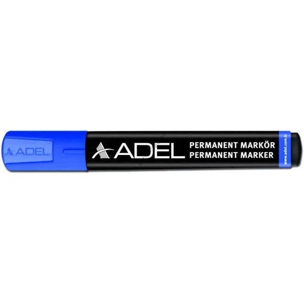 Adel Permanent Marker Yuvarlak Uçlu Mavi