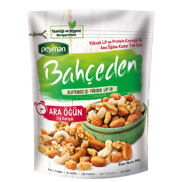 Peyman Bahçeden Glutensiz Çiğ Karışık Kuruyemiş Ara Öğün 140 Gr