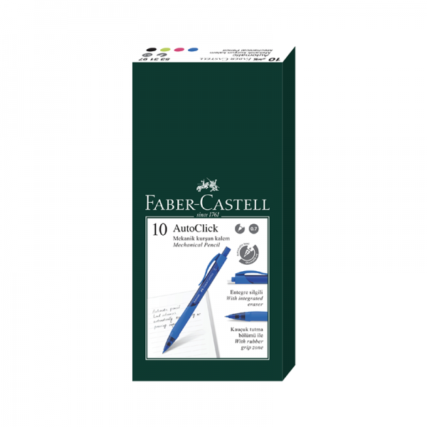 Faber Castell Auto-Click Versatil Renkli Gövde Uçlu Kalem 0.7