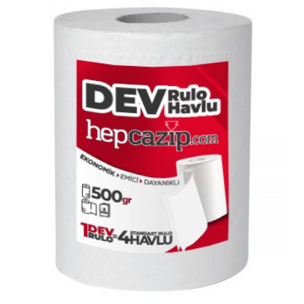 Hepcazip Dev Rulo Havlu Kağıt 500 Gr  (Süper Ekonomik)