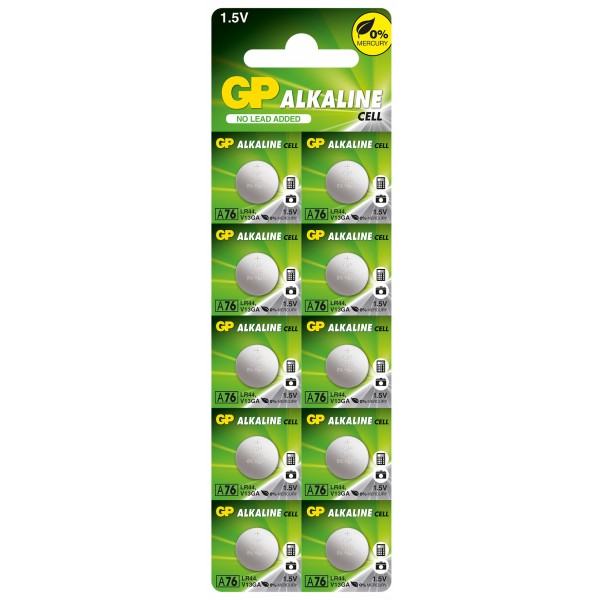 GP Alkaline LR44 Düğme Pil x 10 Adet