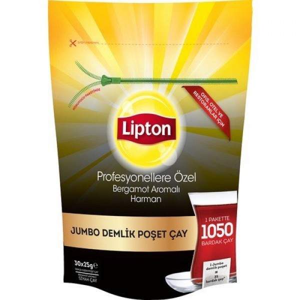 Lipton Prof Jumbo Demlik Poşet Çay 30x25 Gr 