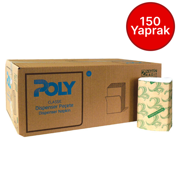 Poly Dispenser Peçete Klasik 150 Yaprak 18 Adet