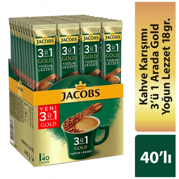 Jacobs 3ü1 Arada Yoğun Lezzet 18Gr X 40 Adet
