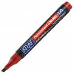 Kraf Permanent Marker Kesik Uçlu Kalem Kırmızı