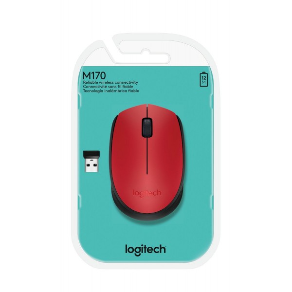 Logitech M171 Kablosuz Kırmızı Mouse