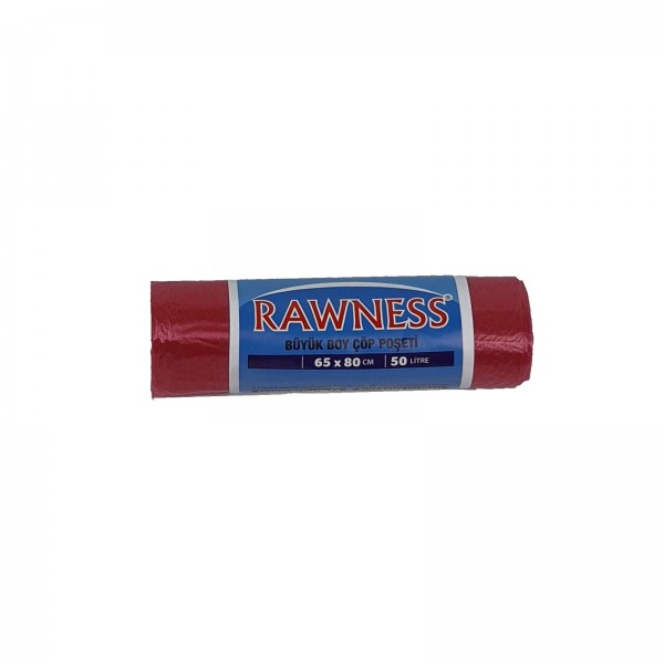 Rawness 65x80 Büyük Boy Çöp Poşeti 150 GR Kırmızı