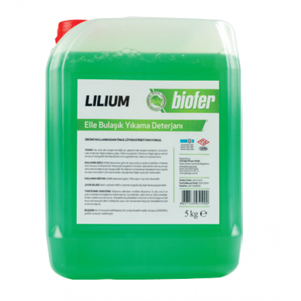 Biofer 5 Lt Lilium Bulaşık Deterjanı Elde Yıkama