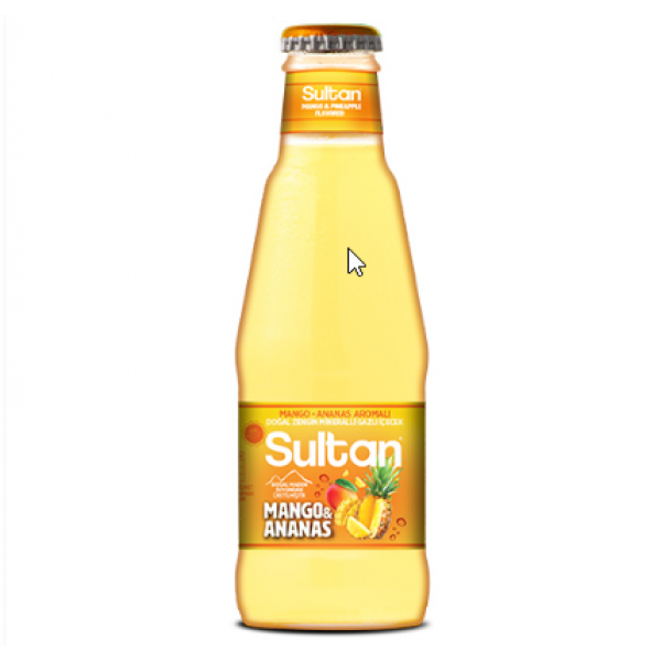 Sultan Mango-Ananaslı Maden Suyu 200 ml x 6 Adet