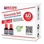 Edding Beyaz Tahta Mürekkebi Kırmızı 30 ml 2'li