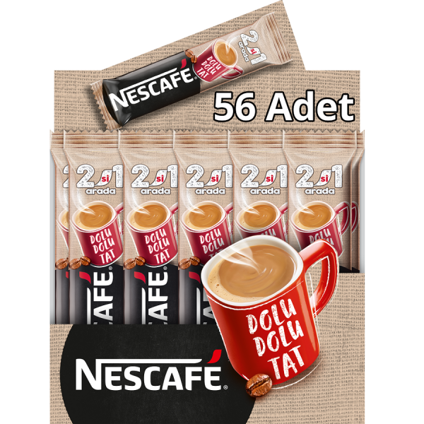 Nescafe 2'si 1 Arada Hazır Kahve 10 G X 56 Adet