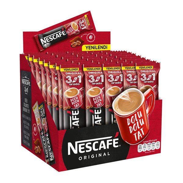 Nescafe 3'ü 1 Arada Hazır Kahve 18.5 G X 72 Adet