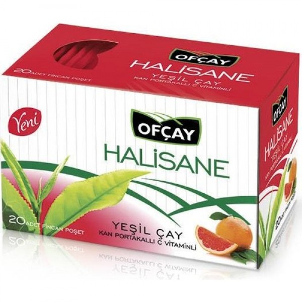 Ofçay Halisane Kan Portakallı Yeşil Çay 20x1,5Gr