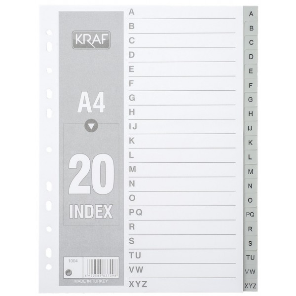 Kraf Seperatör A4 A-Z Harfli