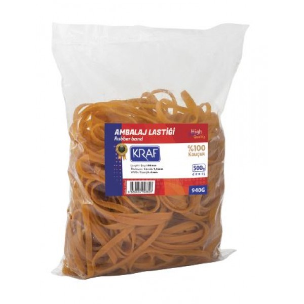 Kraf Ambalaj Lastiği %100 Kauçuk 500 GR Geniş 940G