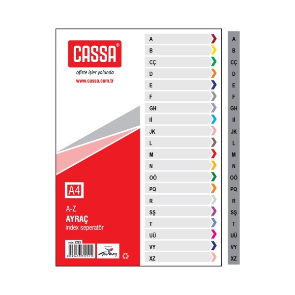 Cassa Seperatör Ayraç A-Z Harfler