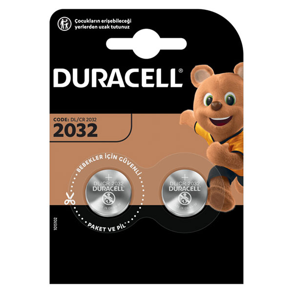 Duracell Düğme Pil 2032 3V x 2 Adet