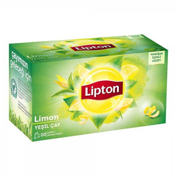 Lipton Bardak Poşet Yeşil Çay Limonlu 1.5 G X 20 Adet