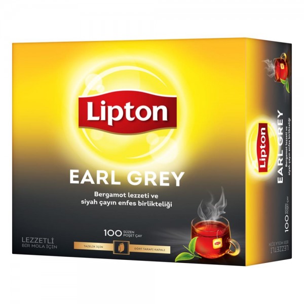 Lipton Earl Grey Bardak Poşet Çay Bergamotlu 2 G X 100 Adet