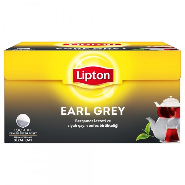 Lipton Earl Grey Demlik Poşet Çay Bergamotlu 3.2 G X 100 Adet - Kutu