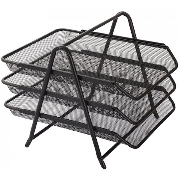 Kraf Perfore Evrak Rafı Metal 3 Katlı 460g Siyah
