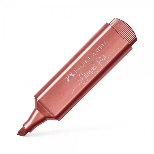 Faber Castell Fosforlu Kalem Metalik Kırmızı