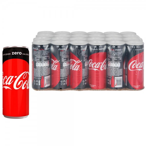 Coca Cola Şekersiz Slim 250 ml X 24 Adet