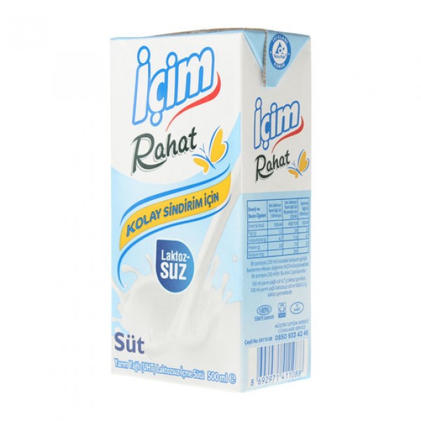 İçim Süt Laktozsuz Y.Yağlı 1 Lt