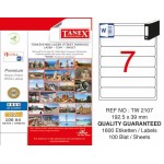 Tanex Tw-2107 Yazıcı Etiketi 192.5 x 39 Mm 1.600 Adet - Beyaz