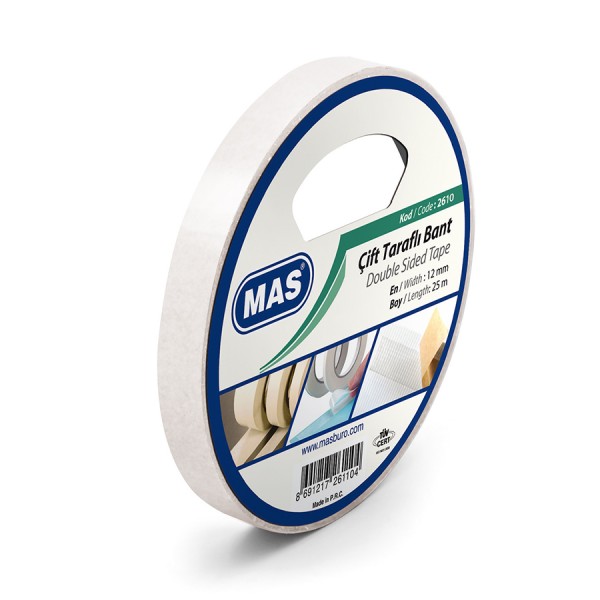 Mas 2610 Çift Taraflı Bant 12mm x 25 m