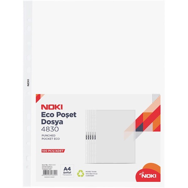 Noki A4 Eco Poşet Dosya 100'Lü