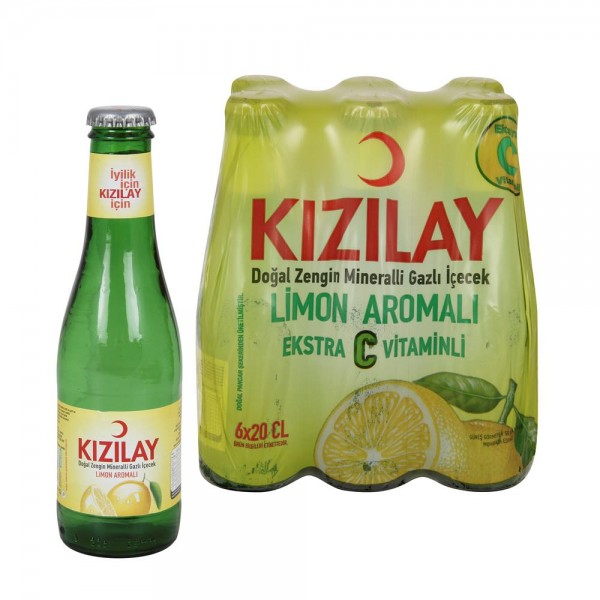 Kızılay Maden Suyu Limonlu 200 ML x 6 Adet
