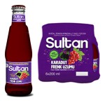 Sultan Maden Suyu Karadut & Frenk Üzümü 200 ML x 6 Adet 