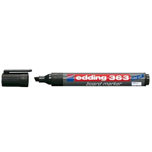 Edding Beyaz Tahta Kalemi E363 Kesik Uçlu Siyah