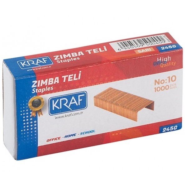 Kraf Zımba Teli No:10 Sarı 1000 Li