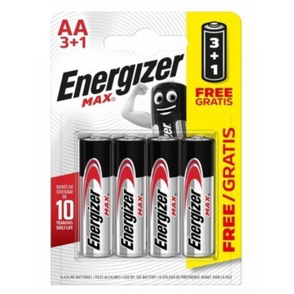 Energizer Max Alkaline AA Kalem Pil 1.5 V 4 Adet
