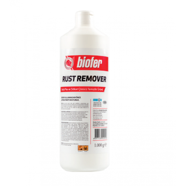 Biofer 1 Lt Rust Remover Plus Pas Ve Silikat Çözücü Temizleme Ürünü