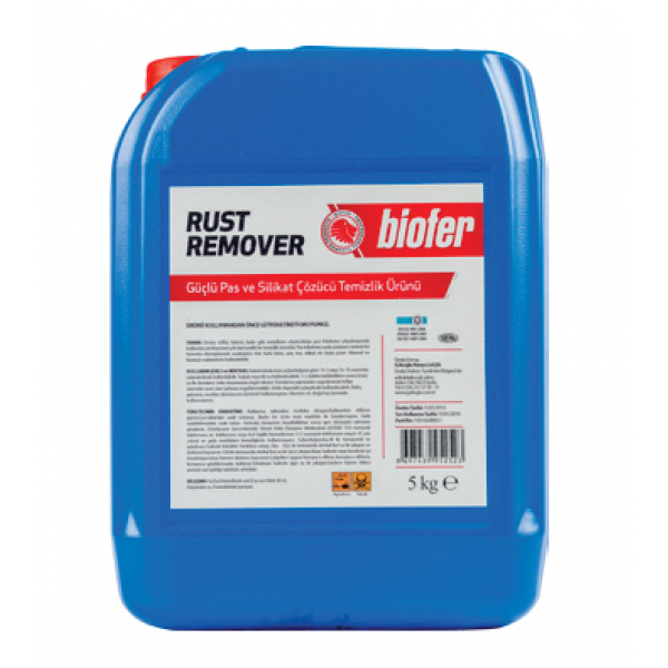 Biofer 5 Lt Rust Remover Plus Pas Ve Silikat Çözücü Temizleme Ürünü