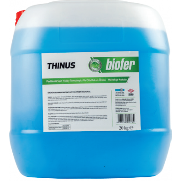 Biofer 20 Kg Thinus Parfümlü Sert Yüzey Temizleyici Ve Cila Bakım Ürünü Menekşe Kokulu 