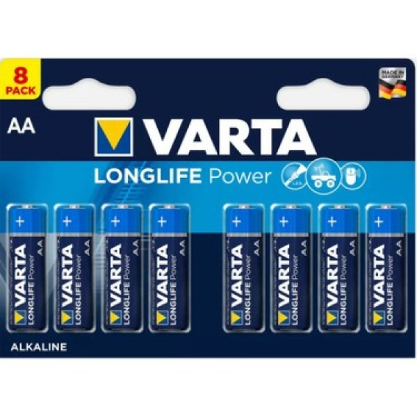 Varta Longlife Power Alkaline AA Kalem Pil 8 Adet