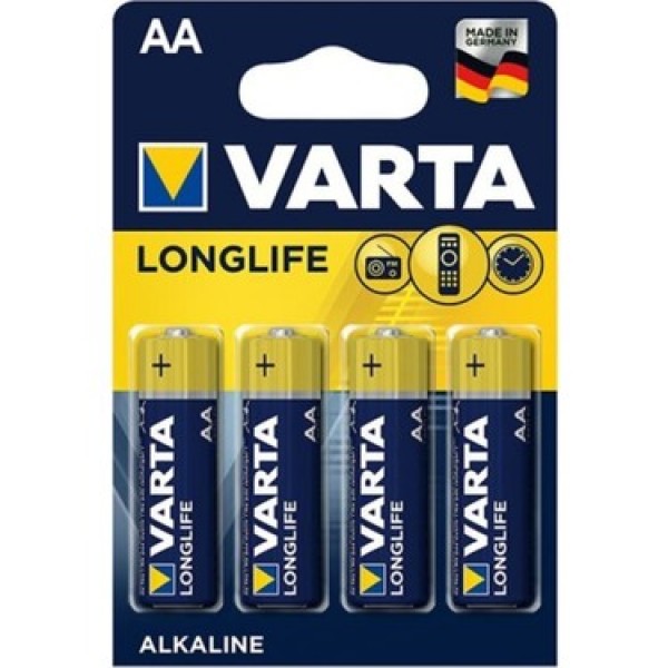 Varta Longlife Alkaline AA Kalem Pil 4 Adet